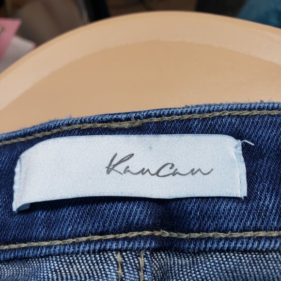 KanCan Women Sz 25/3 Cropped Ankle Raw Hem Distressed Mid Rise Stretch /A260 - Picture 8 of 9